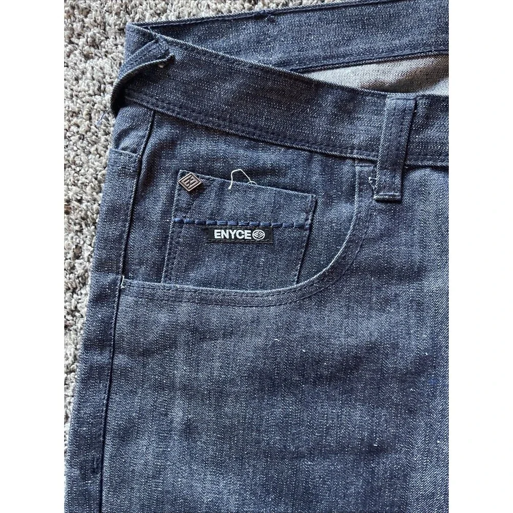 Enyce Jeans Men's 38x34 Baggy Hip Hop Grunge Wide Leg Dark Wash Denim
